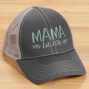 Established Mom Embroidered Grey Baseball Cap - 26639-G