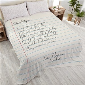 Love Letter Personalized 90x108 Plush King Fleece Blanket - 26649-K