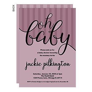 Oh Baby, Baby Shower Invitation-Premium - 26675-P