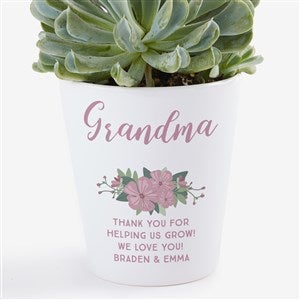 Floral Special Message Personalized Mini Flower Pot - 26698