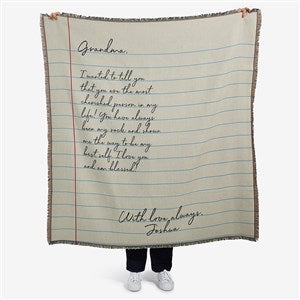 Letter To Mom Personalized 50x60 Woven Throw - 26699-A