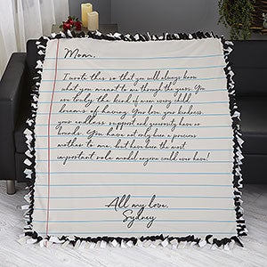Letter To Mom Personalized 50x60 Tie Blanket - 26699-T
