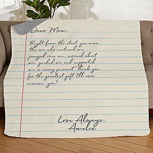 Letter To Mom Personalized 50x60 Quilted Blanket - 26699-Q
