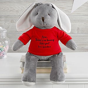 Write Your Own Personalized Plush Grey Bunny - 26713-G