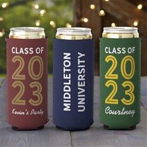 Graduating Class Of Personalized Slim Can Cooler - 26722