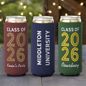 Graduating Class Of Personalized Slim Can Cooler - 26722