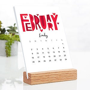 Funky Font Personalized Easel Calendar - 26733