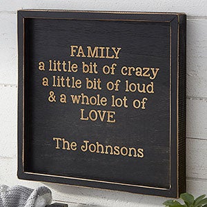 Any Quote Personalized Distressed Black Wood Wall Art - 12x12 - 26766-12x12