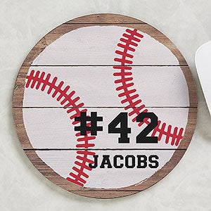 Baseball Personalized Round Mouse Pad - 26782