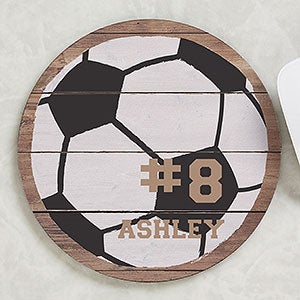Soccer Personalized Round Mouse Pad - 26785