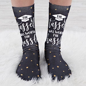 Tassel Was Worth The Hassle Personalized Adult Socks - 26801