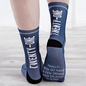 Timeless Birthday For Him Personalized Adult Socks - 26806