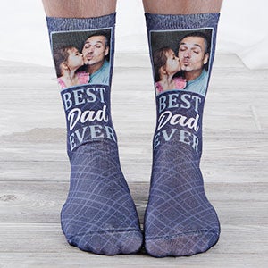 Best Dad Ever Personalized Photo Adult Socks - 26816