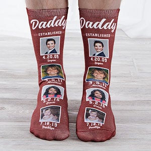 Established Personalized 4 Photo Dad Socks - 26818-4