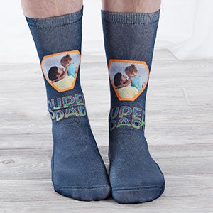 Super Dad Personalized Photo Adult Socks - 26819