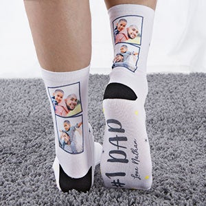 Best Dad Personalized Photo Adult Socks - 26820