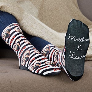 XOXO Personalized Romantic Photo Adult Socks - 26832