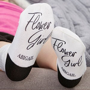 Classic Elegance Personalized Flower Girl Toddler Socks - 26872
