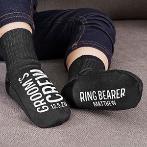 Grooms Crew Personalized Wedding Toddler Socks - 26878