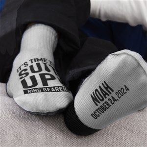 Its Time To Suit Up Personalized Wedding Toddler Socks - 26879