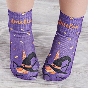 Sweet & Spooky Personalized Halloween Toddler Socks - 26893