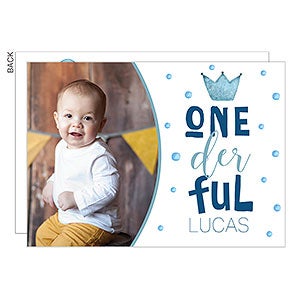 Onederful Boy First Birthday Party Invitation - 26941