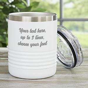Personalized 10 oz Stainless Steel Tumbler - White - 26972-W