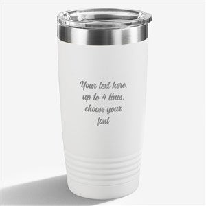 Personalized 20 oz Insulated Stainless Steel Tumbler - White