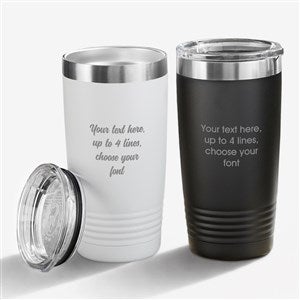 Personalized 20 oz Insulated Stainless Steel Tumbler - White