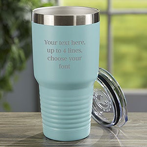 Personalized 30 oz Insulated Stainless Steel Tumbler - Teal - 26975-T