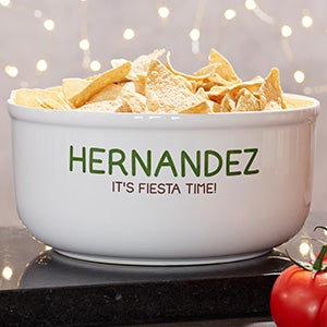 Guacamole and Chips Personalized 5 Qt. Chip Bowl - 26988-L