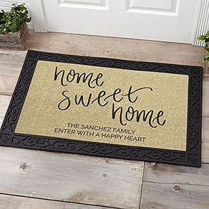 Home Sweet Home Personalized Doormats- 20x35 - 26989-M