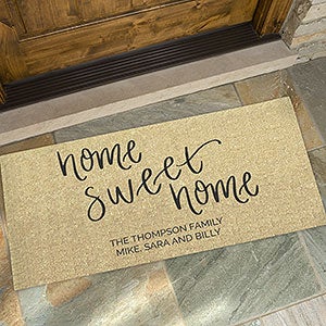 Home Sweet Home Personalized Doormats- 24x48 - 26989-O