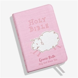 Woolly Lamb Personalized Childrens Bible - Pink - 26990-P