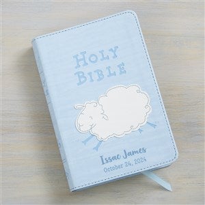 Woolly Lamb Personalized Childrens Bible - Blue - 26990-B