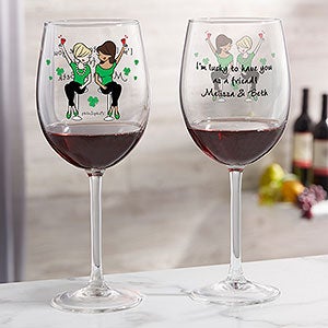 Lucky Friends philoSophies Personalized Red Wine Glass - 27041-R