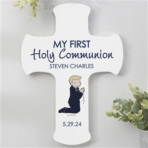 Personalized First Communion Boy Cross - 8x12 - 27044-L