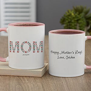 Floral Mom philoSophies Personalized Coffee Mug 11oz Pink - 27046-P