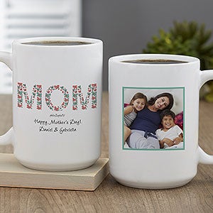 Butterfly Mom Photo philoSophies® Personalized Coffee Mug 15 oz.- White - 27047-L