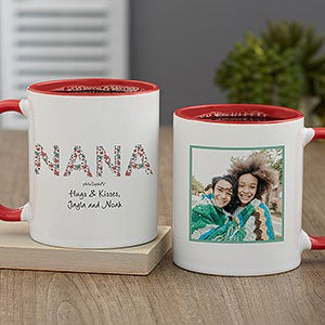 Floral Mom Photo philoSophies® Personalized Coffee Mug 11 oz.- Red - 27047-R