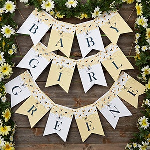 Mommy To Bee Personalized Baby Shower Bunting Banner- 32 Flags - 27063-32