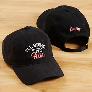 Ill Bring The Embroidered Black Baseball Cap - 27097-B