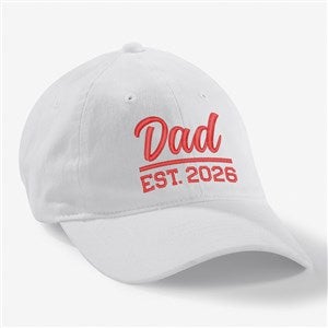 Established Dad Personalized White Baseball Cap - 27099-W