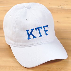 Monogram Personalized White Baseball Cap - 27102-W