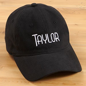 Monogram Personalized Black Baseball Cap - 27102-B