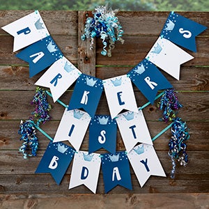 Onederful Boy First Birthday Personalized Bunting Banner- 16 Flags - 27110