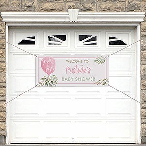 Ready To Pop Personalized Baby Girl Shower Banner - 20x48 - 27151-S