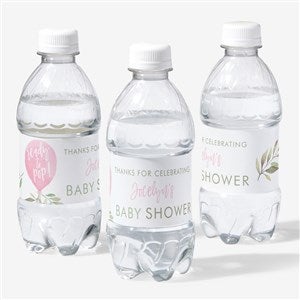 Ready To Pop Baby Girl Personalized Water Bottle Labels - 27159