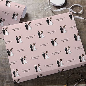 Wedding Couple philoSophies® Personalized Wedding Wrapping 6ft Paper Roll - 27160
