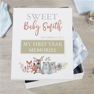 Sweet Baby Woodland Personalized Keepsake Box - 12x15 - 27166